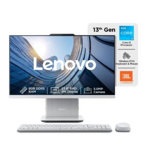 Lenovo IdeaCentre AIO 13th Gen Core™ i3-1315U 24" FHD IPS (8GB RAM/512GB SSD/Windows11/Office 24/3Wx2 Harman Speakers/Wireless EOS Keyboard & Mouse, Cloud Grey),
