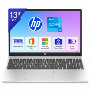 HP 15, 13th Gen Intel Core i3-1315U Laptop (8GB DDR4,512GB SSD) Anti-Glare, Micro-Edge,15.6''/39.6cm, FHD, Win11,M365 Basic(1yr)