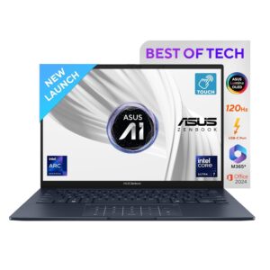 ASUS Zenbook 14,Smartchoice, Intel Core Ultra 7 (Series 2), 32GB,1TB,3K OLED Touch Screen,14",Windows 11,M365 Basic (1Year)*,Office 2024,Ponder Blue,1.28 kg UX3405CA-PZ163WS, Thin & Light Laptop