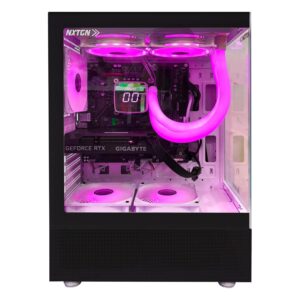 NXTGN Core I9 12th Generation Gaming/Editing/Trading Desktop PC (12900K CPU, Liquid Cooler with Display, 64GB DDR5 RAM, 1TB NVMe SSD, 4TB HDD, RTX 4060 8GB GPU, 5G WiFi& BT